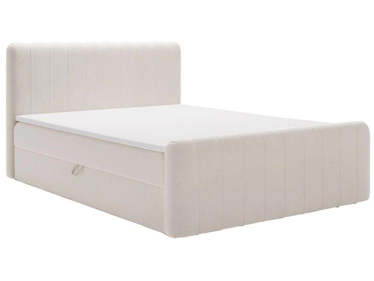 Boxspringbett mit Bettkasten 160x200 Osteno Creme