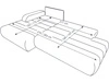 Ecksofa L-Form mit Schlaffunktion und Bettkasten Lisso Rechts Cremefarben