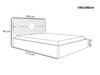 Polsterbett mit Bettkasten und Lattenrost 160x200 Loris Grau