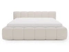 Polsterbett ohne Bettkasten mit Lattenrost 140x200 Cloud Low aus Bouclé-Stoff Beige