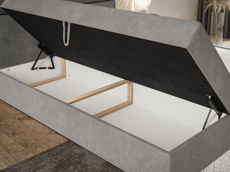 Boxspringbett mit Bettkasten 140x200 Hera Grün