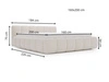 Polsterbett mit Bettkasten und Lattenrost 160x200 Cloud Low Bouclé-Stoff Dunkelbeige