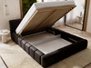 Polsterbett mit Bettkasten und Lattenrost 160x200 Split Schwarz