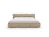Polsterbett mit Bettkasten und Bettrost 200x200 Sweet Low Dunkelbeige
