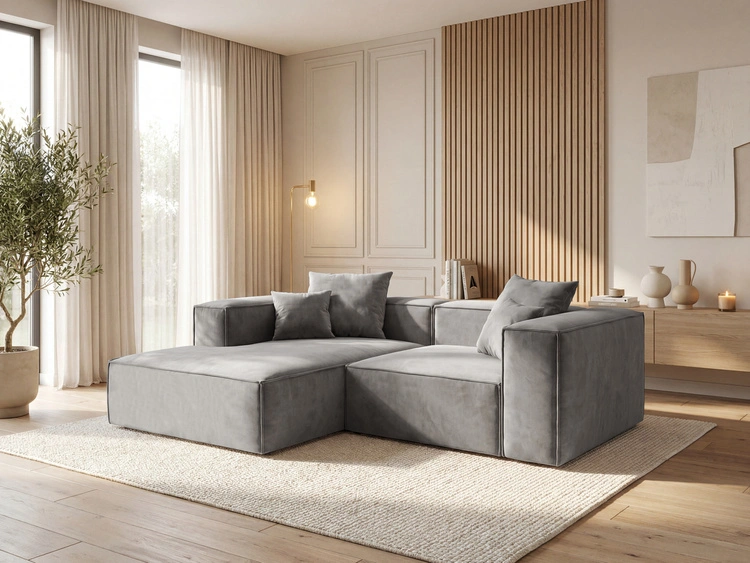 Ecksofa L Links Vellaro Grau