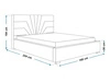 Polsterbett mit Bettkasten und Lattenrost 140x200 Tesis Dunkelblau