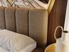 Polsterbett ohne Bettkasten mit Lattenrost 160x200 Cloud aus Bouclé-Stoff Braun