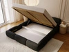 Polsterbett mit Bettkasten und Bettrost 160x200 Sweet Low Schwarz
