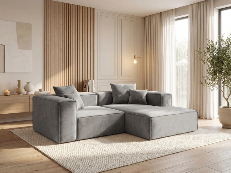 Ecksofa L Rechts Vellaro Grau