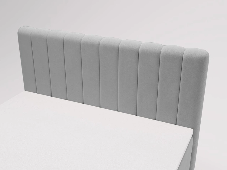 Boxspringbett mit Bettkasten 140x200 Primavera Hellgrau
