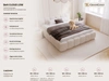 Polsterbett ohne Bettkasten mit Lattenrost 160x200 Cloud Low aus Bouclé-Stoff Dunkelbeige