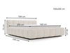 Polsterbett mit Bettkasten und Lattenrost 160x200 Cloud Low Beige