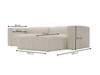 Ecksofa L-Form Rechts Moderne Cord Ecksofa Landi Grau