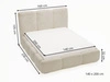 Polsterbett mit Bettkasten und Lattenrost 140x200 Bubble Beige
