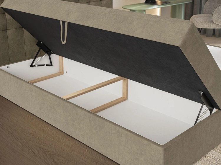 Boxspringbett mit Bettkasten 160x200 Denza Grün