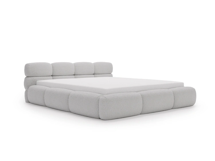 Polsterbett mit Bettkasten und Bettrost 180x200 Sweet Low Grau