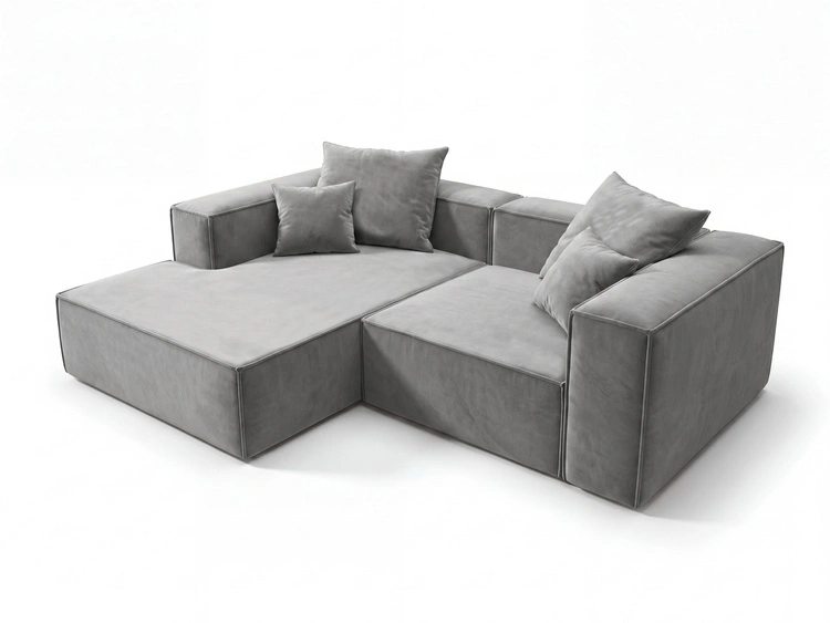 Ecksofa L Links Vellaro Grau