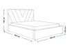 Polsterbett mit Bettkasten und Lattenrost 160x200 Tivoli Dunkelblau