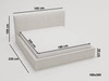 Polsterbett mit Bettkasten und Lattenrost 180x200 Monaco Beige
