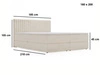 Boxspringbett mit Bettkasten 180x200 Marbella Dunkelgrau