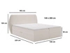 Boxspringbett mit Bettkasten 140x200 Bogota Hellgrau