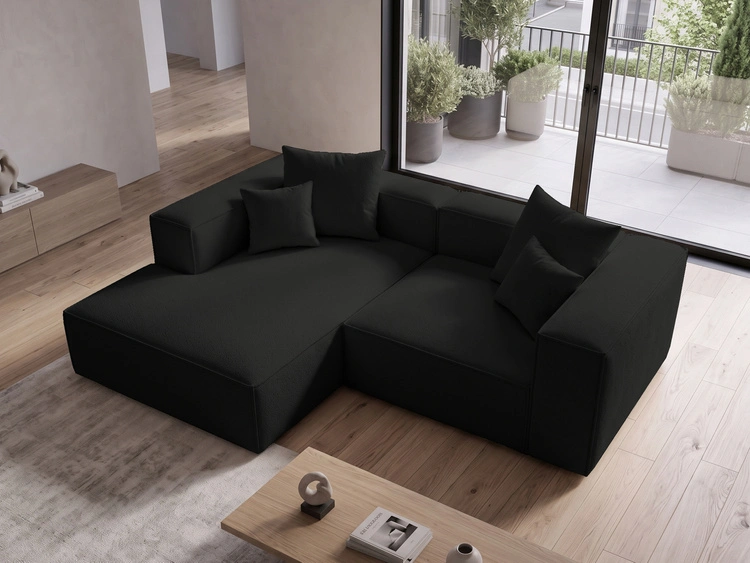 Ecksofa L Links Vellaro Schwarz
