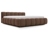 Polsterbett ohne Bettkasten mit Lattenrost 180x200 Cloud Low aus Samtstoff Braun