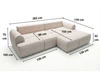 Ecksofa L-Form Links mit Schlaffunktion und Bettkasten Bonno Schwarz