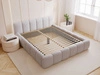 Polsterbett ohne Bettkasten mit Lattenrost 120x200 Cloud Low aus Bouclé-Stoff Grau