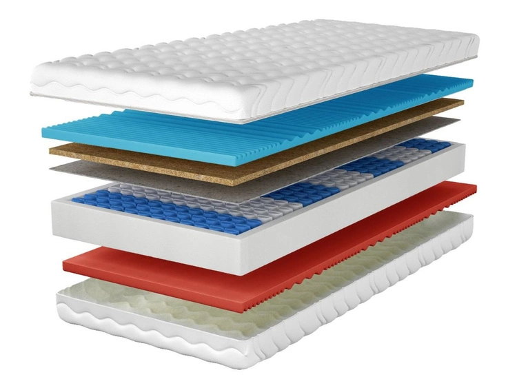Taschenfederkernmatratze mit Kokosmatte und profiliertem Schaumstoff Nola 100x200