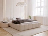 Polsterbett ohne Bettkasten mit Lattenrost 120x200 Cloud Low aus Bouclé-Stoff Beige